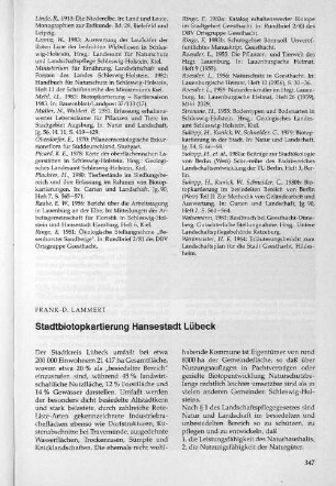 Stadtbiotopkartierung Hansestadt Lübeck