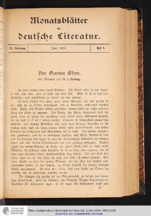 Heft 9. - Juni 1905.