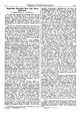 Ketzerische Gedanken über Joh. Amos Comenius