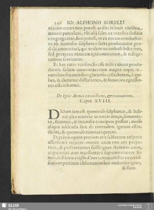 De Ignis Aetnaei extinctione, & renouatione. Caput XVIII