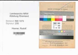Entnazifizierung Rudolf Hoener , geb. 30.07.1899 (Ingenieur)