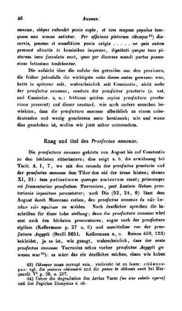 Rang und titel des Praefectus annonae.