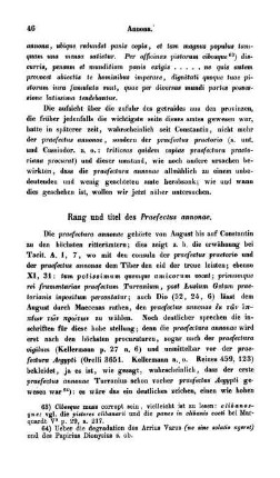 Rang und titel des Praefectus annonae.