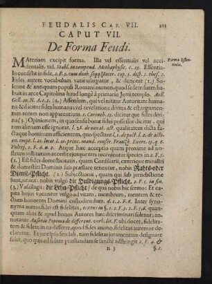 Caput VII. De Forma Feudi.