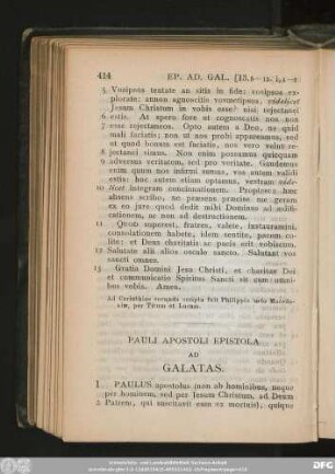 Pauli Apostoli Epistola Ad Galatas.