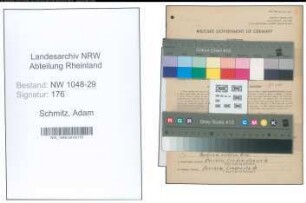 Entnazifizierung Adam Schmitz , geb. 11.02.1891 (Beamter)