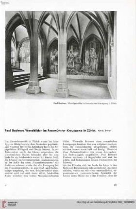 48: Paul Bodmers Wandbilder im Fraumünster-Kreuzgang in Zürich