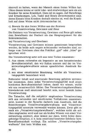 c) Aus dem Vorhandensein von