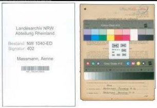 Entnazifizierung Aenne Massmann , geb. 06.08.1922 (Berufsschullehrerin)