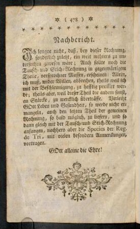478, Nachbericht.