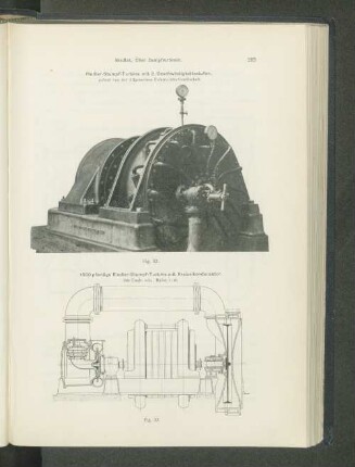 1500 pferdige Riedler-Stumpf-Turbine mit Kreiselkondensator.