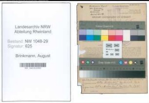 Entnazifizierung August Brinkmann , geb. 07.10.1891 (Beamter)