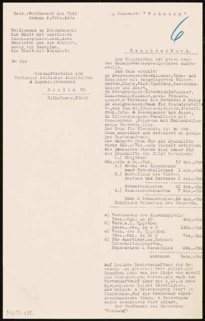 Zweifamilienhaus Monatskonkurrenz Februar 1930: Kostenrechnung