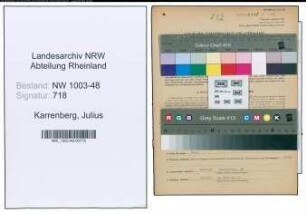 Entnazifizierung Julius Karrenberg , geb. 16.12.1905 (Fabrikant)