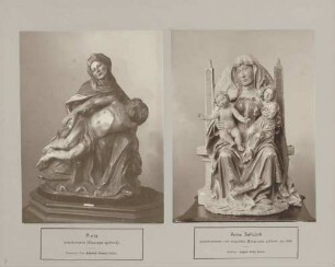 oben: "Anna selbdritt", gothische Holzgruppe um 1500 unten: "Pietà", gothische Holzgruppe