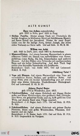 Alte Kunst (Nr. 1-66)