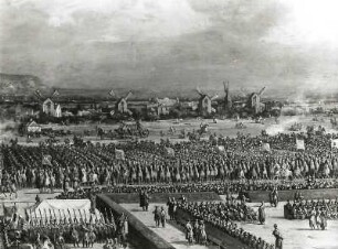Die Wahl des Königs Stanislaus II. August Poniatowski : Die Wahl des Königs Stanislaus II. August Poniatowski. Öl auf Leinwand; 175 x 220 cm (1778; B. Bellotto). Hintergrund des Wahlfeldes. Warschau: Nationalmuseum