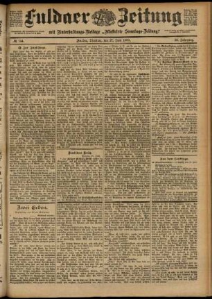 Ausgabe vom Dienstag, den 27. Juni 1899.