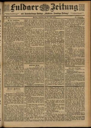 Ausgabe vom Dienstag, den 27. Juni 1899.