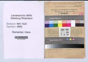 Entnazifizierung Hans Ramacher , geb. 22.07.1914 (Angest.)