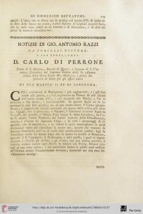 Notizie di Giovanni Antonio detto il sodoma da Vercelli