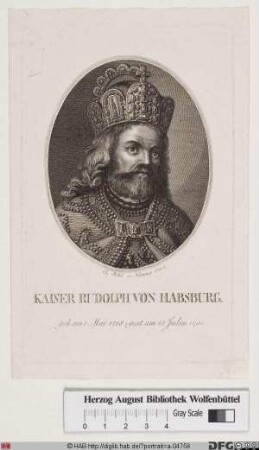 Bildnis Rudolf I. von Habsburg, deutscher König (reg. 1273-91)