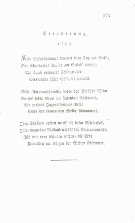 Erinnerung. 1793.
