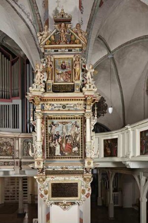 Epitaph Clausen. Darstellung: Die Kreuzigung Christi