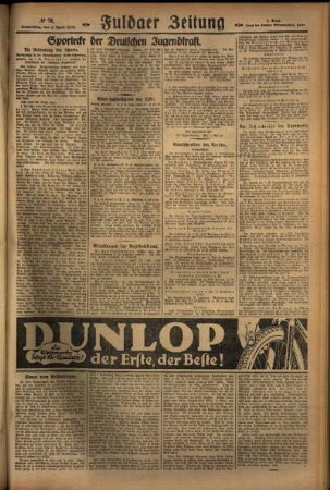 Dritte Ausgabe vom Donnerstag, den 04. April 1929.