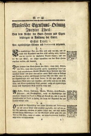 Zweyter Theil. Von dem Rechte der Guts-Herren und Eigenbehörigen in Ansehung der Güter.