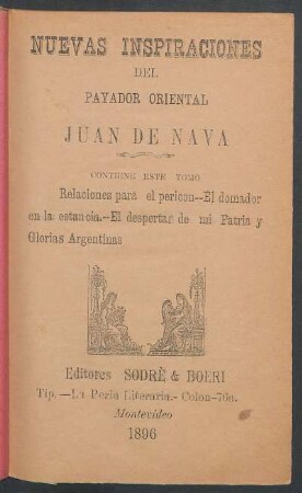 Nuevas inspiraciones del payador oriental