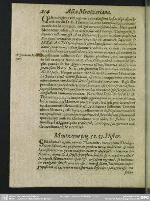 Mentzerus pag. 52. 53. Histor.