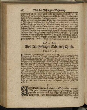 Cap. XII. Von der Gefangen-Nehmung Christi.