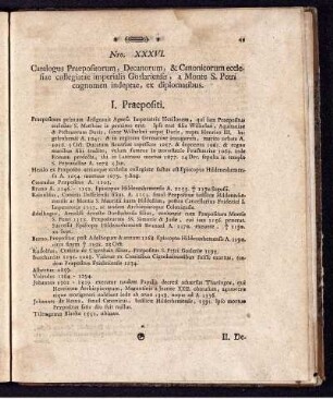 I. Praepositi - III. Canonici reliqui, quorum superest memoria.