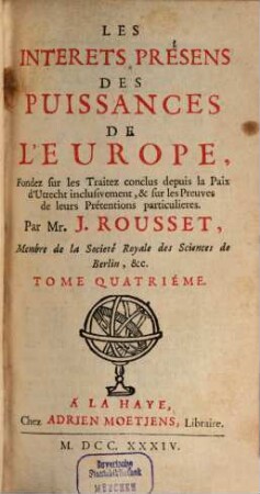 Les Interêts presents des Puissances de l'Europe, 4