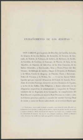 Extrañamiento de los jesuítas