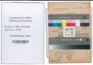 Entnazifizierung Else Gerstenberg , geb. 25.10.1900 ()