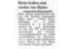 Diebe holten sich wieder vier Räder