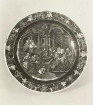 Teller mit "Mariae Tempelgang"