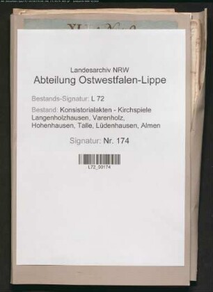 Gemeindeleben, Dienstangelegenheiten (u.a. Taufen, Unpflichten, ungebührliches Benehmen, Ehe- und Konfirmationsdispense)