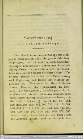 Vorerinnerung zur achten Auflage