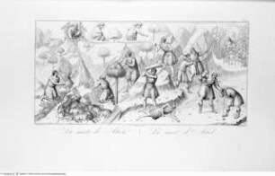 Pitture a fresco del Camposanto di Pisa disegnate da Giuseppe Rossi ed incise dal Prof. Cav. G.P. Lasinio Figlio Firenze Tipografia all' insegna di Dante 1832Die Geschichte von Kain und Abel - Pitture a fresco del Camposanto ... 1832