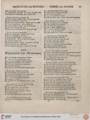 Der Marggrave von Hohenburg