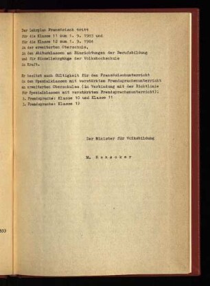 Der Lehrplan Französisch ...