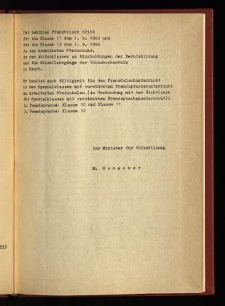 Der Lehrplan Französisch ...