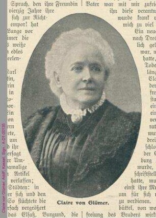 Porträt von Claire von Glümer