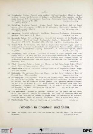 Arbeiten in Elfenbein und Stein (Nr. 341-374)