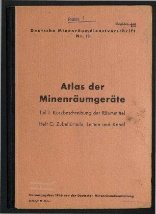 Deutsche Minenräumdienstvorschrift Nr. 11, Atlas der Minenräumgeräte