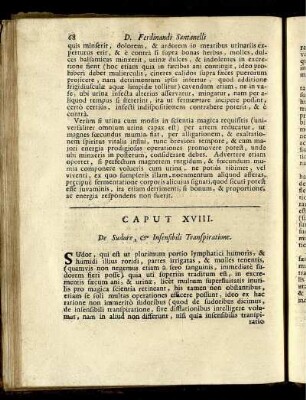 Caput XVIII. De Sudore, et Insensibili Transpiratione.