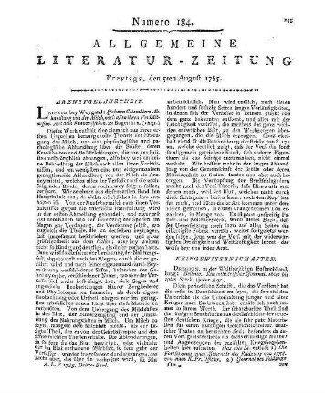 Bellona. St. 16-19. Ein militärisches Journal. Dresden: Walther [s.a.]